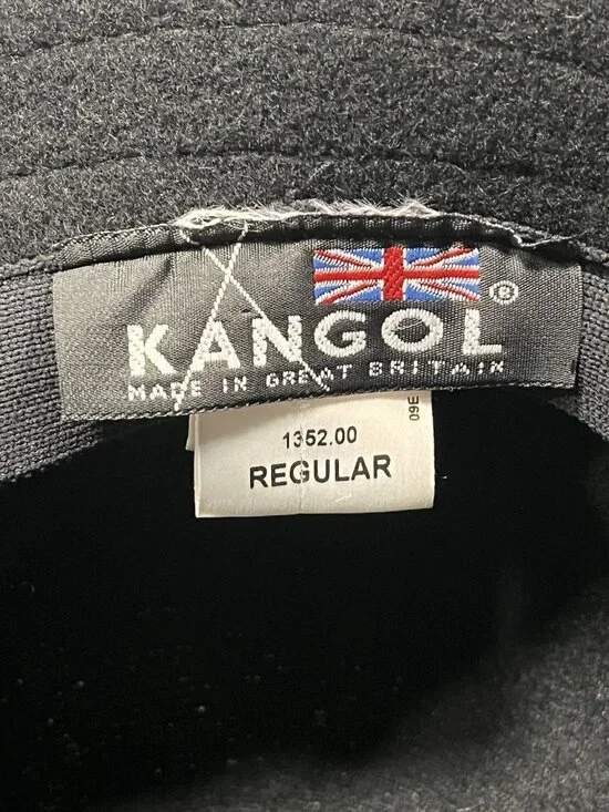 Vtg Kangol Bucket Hat UK Black Wool Angora 90s Hip Hop Streetwear Sz Regular - Picture 10 of 11